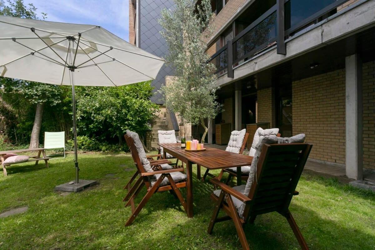 Eighties Modernist Design House With Garden Near The Beach 奥斯滕德 外观 照片